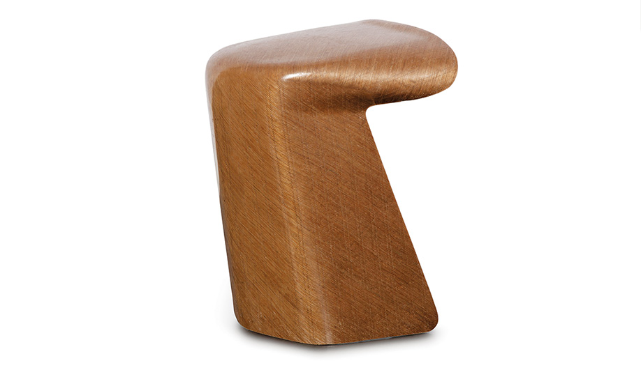 Layers of jute fibre and resin form the biodegradable Toul stool, by Gold of Bengal. 