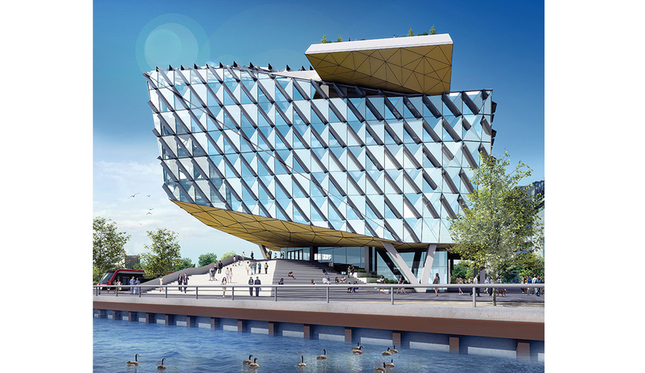 The city hopes to attract tenants from the high-tech sector with ultra-high-speed bandwidth capabilities at the Water­front Innovation Centre, one of the more eye-catching office complex proposals, designed by Sweeny &Co of Toronto.