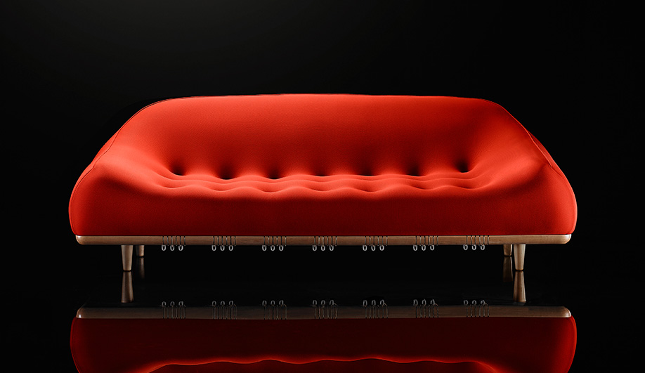 Mellow sofa by Bernhardt Design, seen at NeoCon 2016