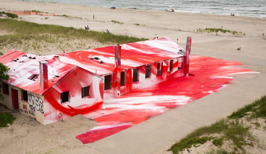 Rockaway! by Katharina Grosse, one of Azure's top summer pavilions and installations for 2016. 