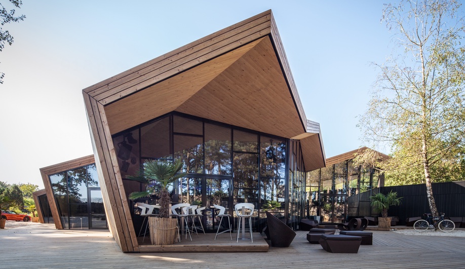 Beach Club in Luxembourg Adds Origami-Inspired Restaurant