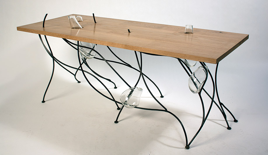 Lucas Martin’s Sweep table, inspired by Japanese rock gardens