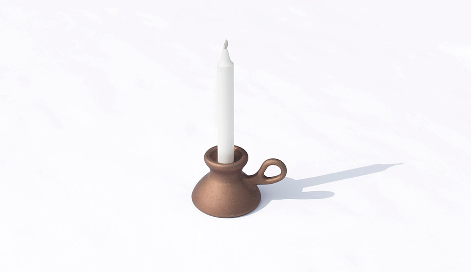 Oscar Kwong’s 3-D-printed metal candle holder