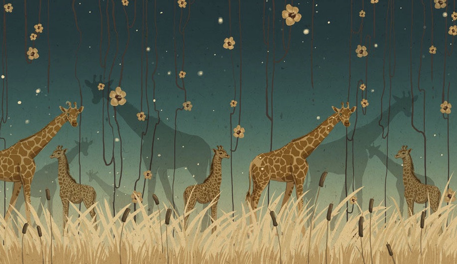 Azure-Wild-Wallpaper-Wallpepper-Giraffe