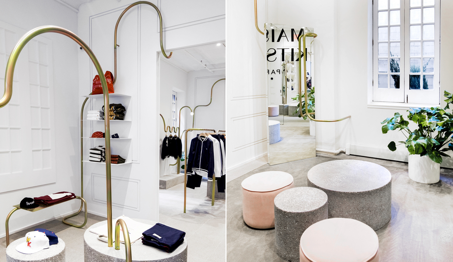 Mathieu Lehanneur created this space for Maison Kitsuné in New York.