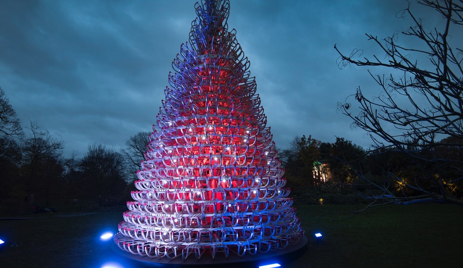 The Sledge Tree at the Kew Gardens is one of the best Christmas trees of 2017.