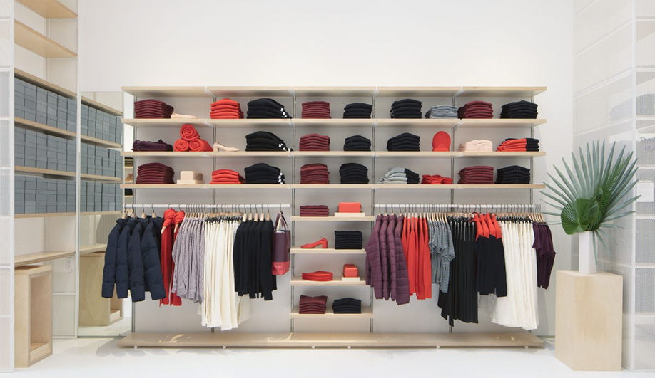 The Everlane flagship store puts product front and centre.