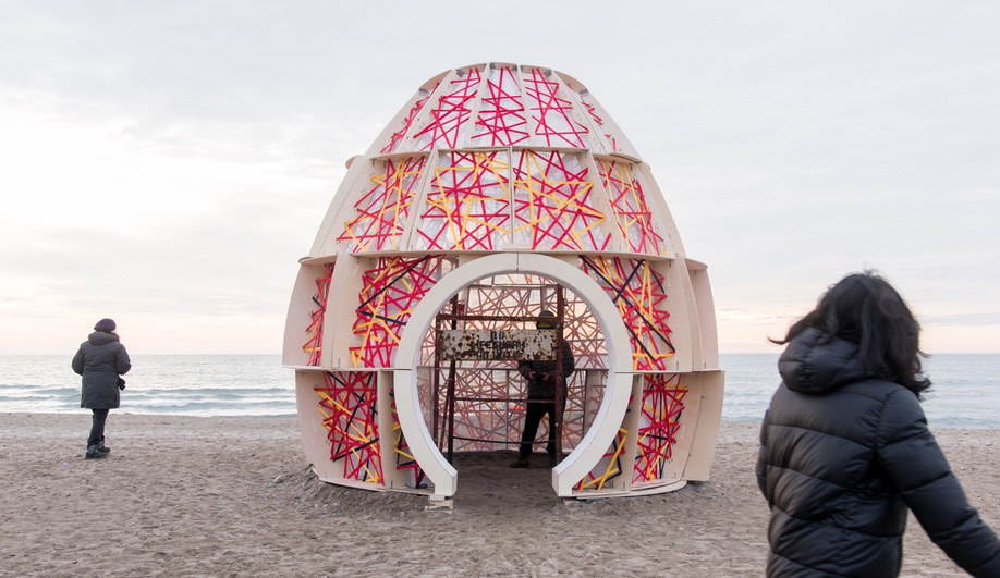 Nest by Adrian Chiu, Arnel Espanol and Henry Mai of Ryerson University, is one of the 2018 Winter Stations.