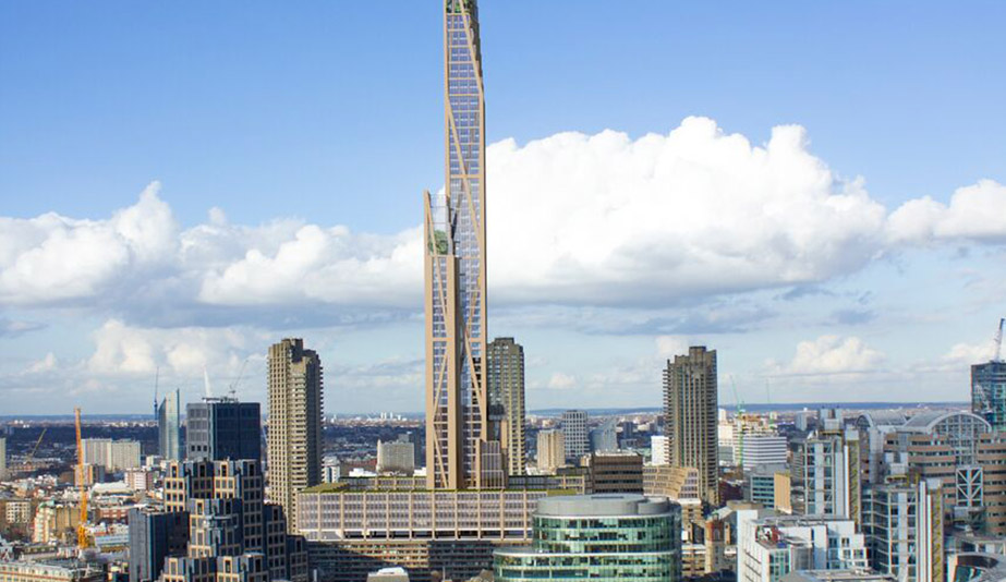 Rise of the green skyscraper: the Oakwood timber tower, by PLP Architects, is a plyscraper project in London.