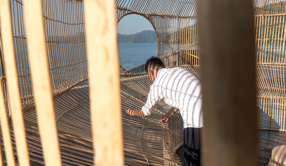 Thao Tribe design: Cheng-Tsung Feng's Fish Trap House is patterned after the Taiwanese indigenous tribe's riving fishing techniques.