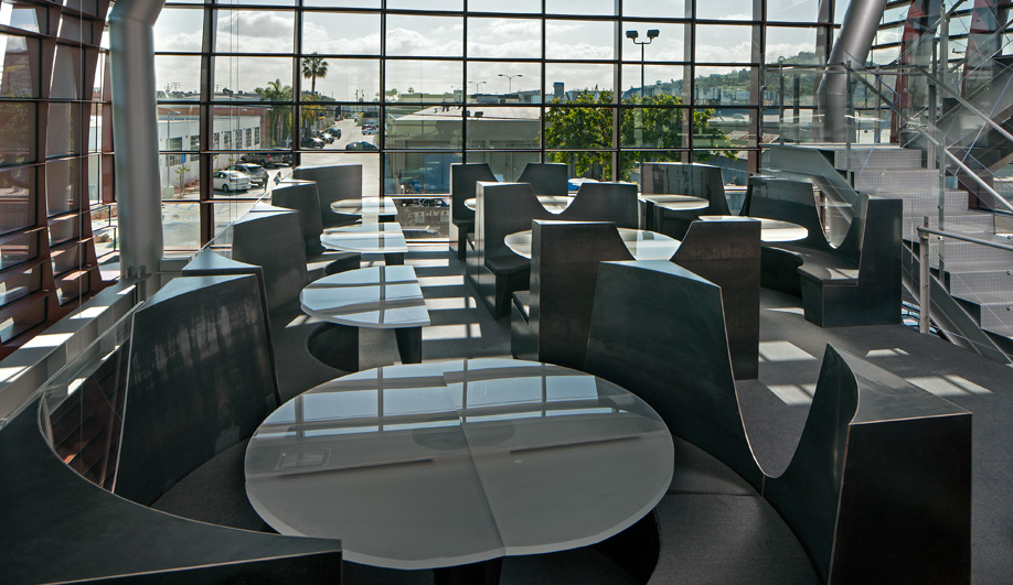 Vespertine restaurant's dining room is filled with natural light.