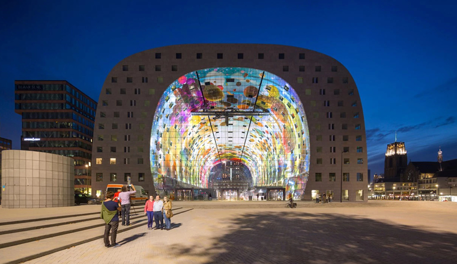 A sample of AZ Awards 2018 Guest of Honour Winy Maas' work: Markthal Rotterdam