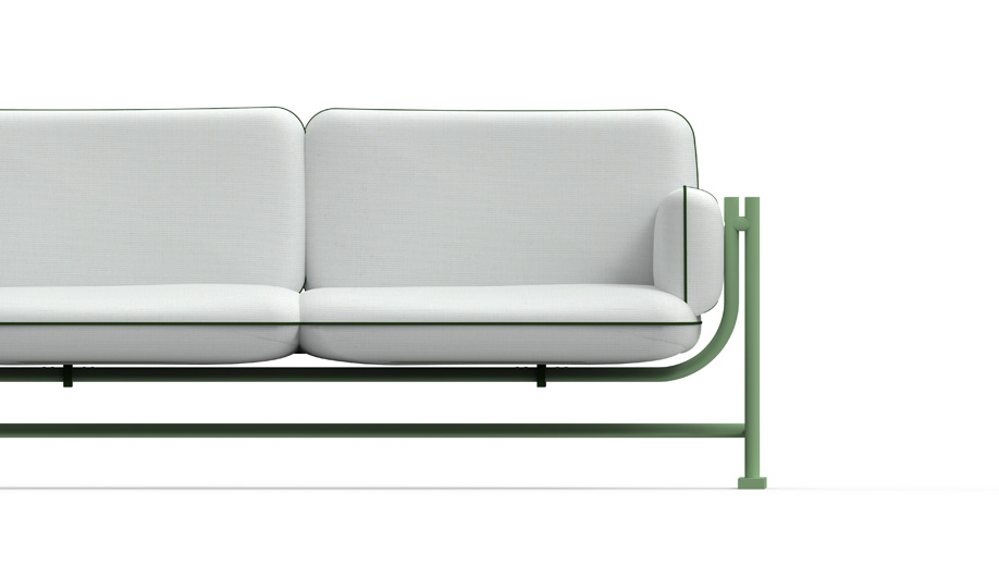 Green furniture at IMM Cologne: Swing by Richard Lampert