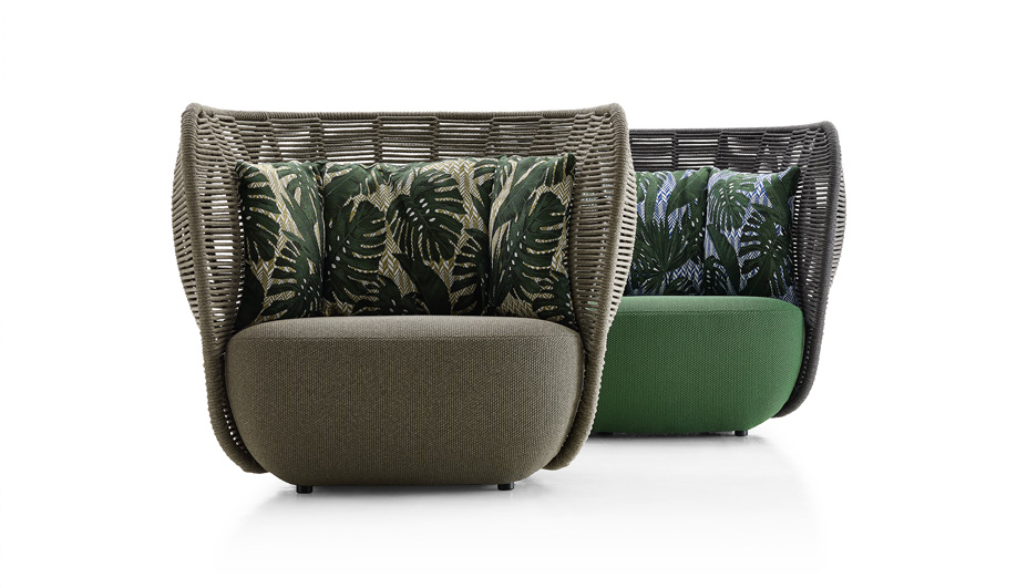 Green furniture at IMM Cologne: Bay by Doshi Levien