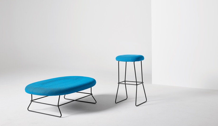 Nienkamper furniture launches at NeoCon 2018: Caravite Bench and Stool, by Busk + Herzog