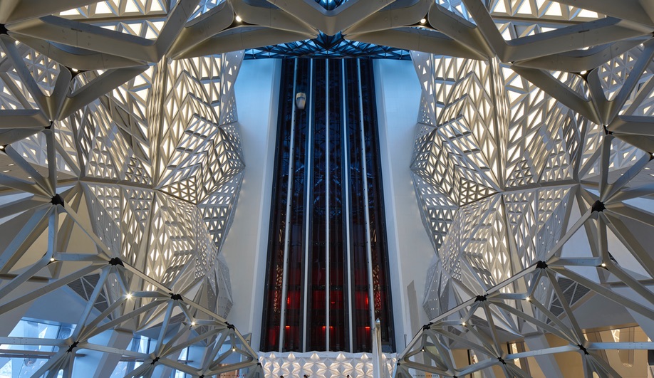 The interiors at Zaha Hadid Architects' Morpheus Hotel in Macau.