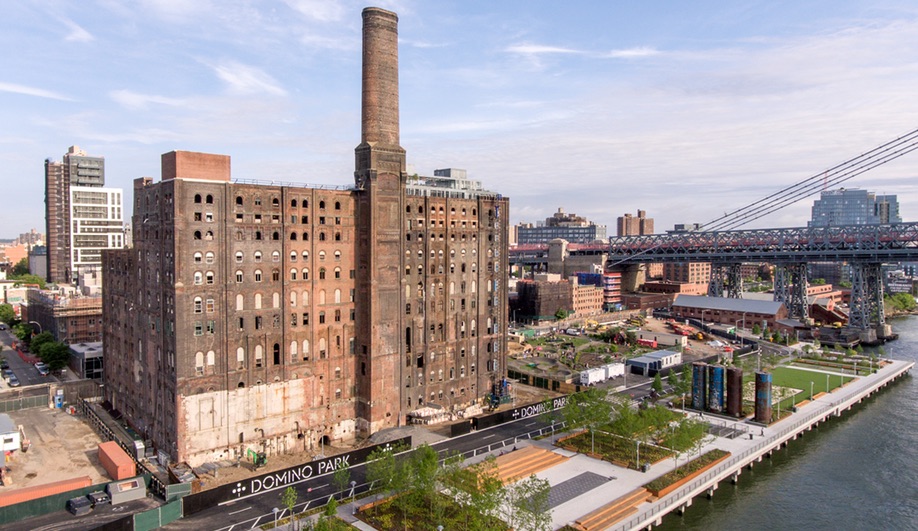 Domino Park in Brooklyn rethinks a former Domino Sugar Factory