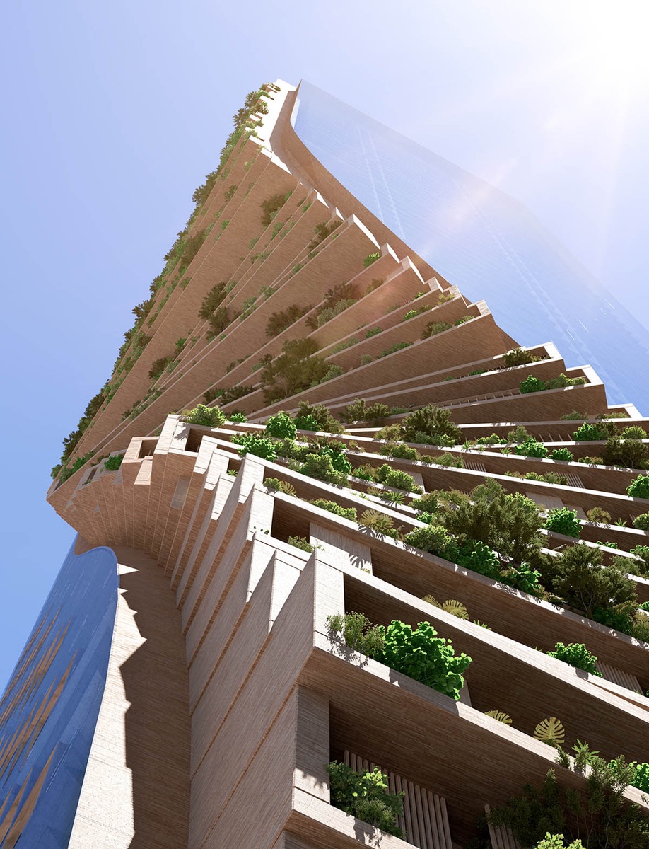 Green towers and vertical forests: Green Spine in Melbourne
