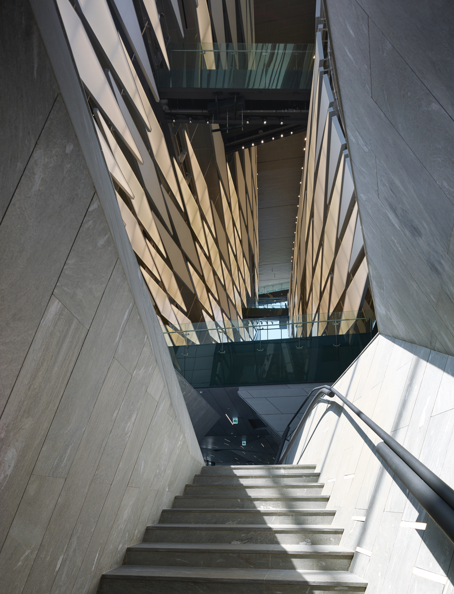 The Grand Stairs at the One & Only Tower, Kolon's research and development facility in Seoul's Magok district