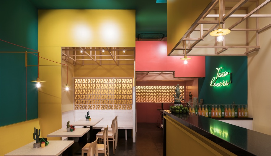Erbalunga Estudio Designs A Taco Shop Interior as Vibrant as the Food Itself