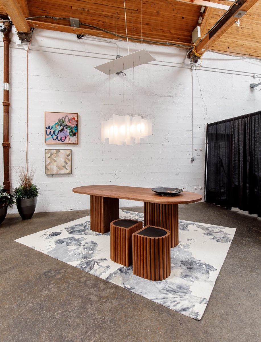 A glimpse at Address Assembly, founded by Vancouver designer Kate Duncan: Duncan's table and stools