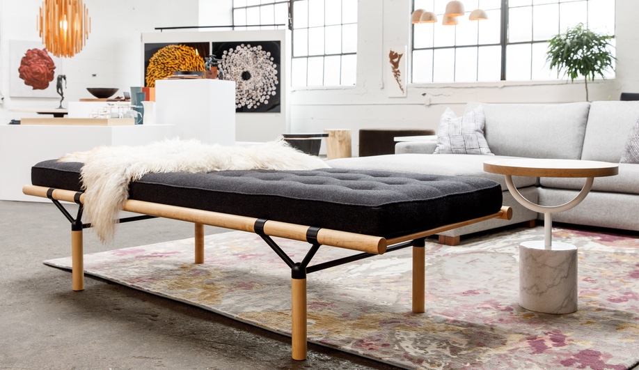 A glimpse at Address Assembly, founded by Vancouver designer Kate Duncan: Will Morrison's Split Collar daybed