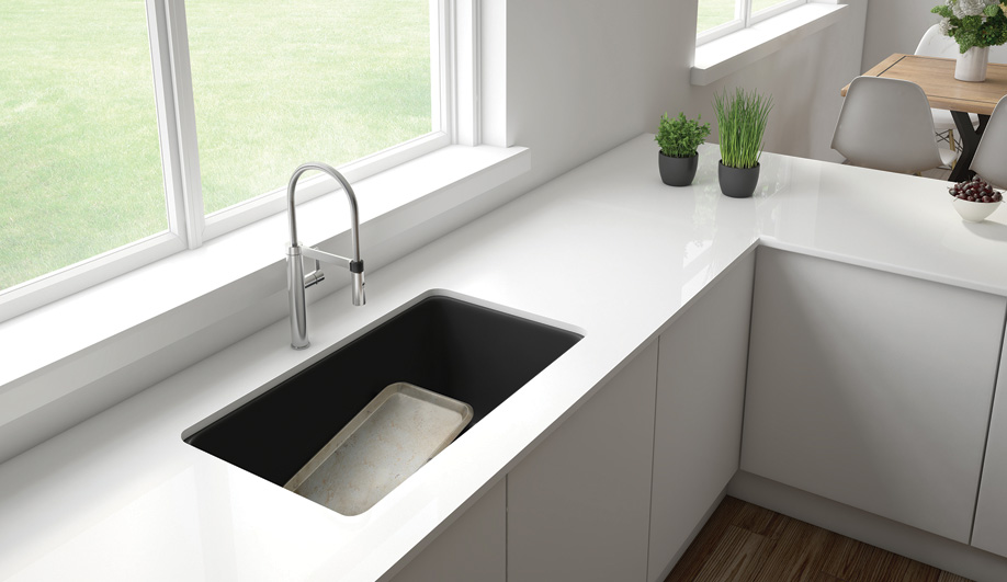 Contemporary Kitchen Sinks: Precis U Low Divide by Blanco