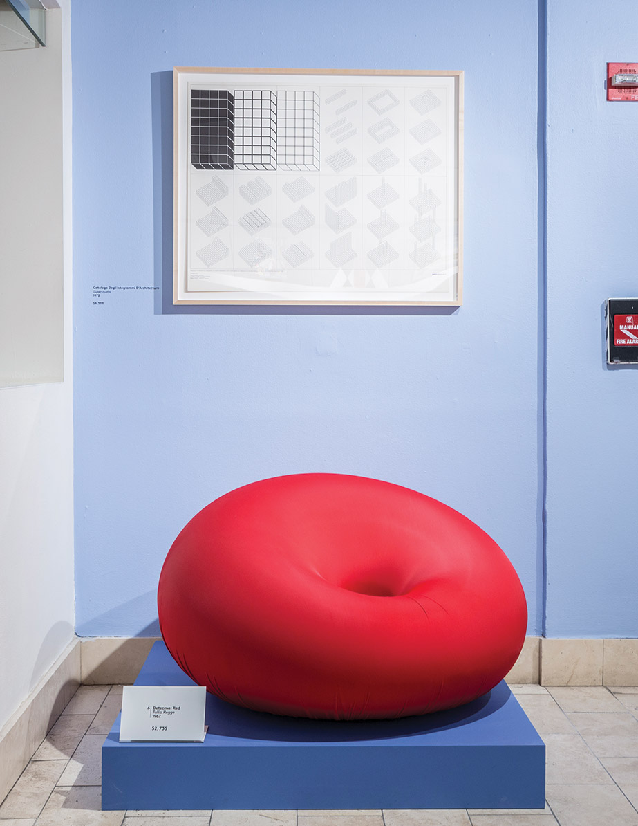 The Barneys Radical Design exhibit: Detecma seat by Tullio Regge (1967, Gufram).