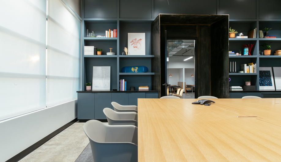 A meeting room in the Podium Office, designed by Untitled MFG's Cory Sistrunk