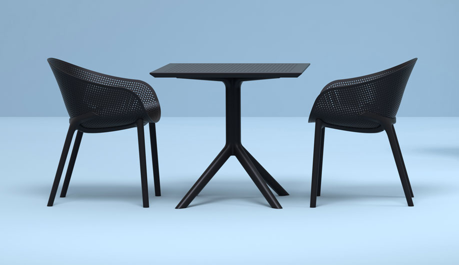 Sky Armchair and Dining Table by Hauser