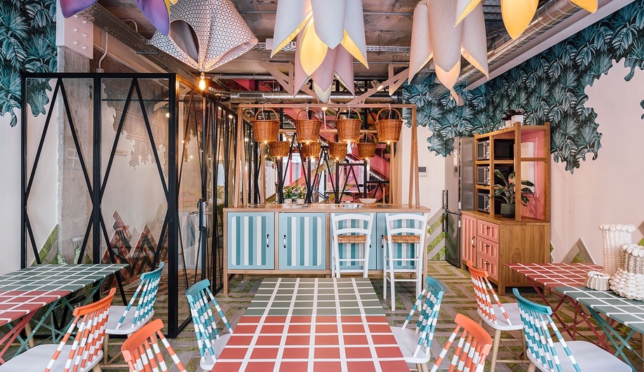 This Barcelona Co-Working Space is Bursting with Colour